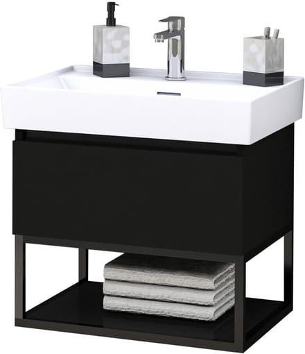 ALONI SHARP wastafelonderkast – 60 cm – Mat zwart