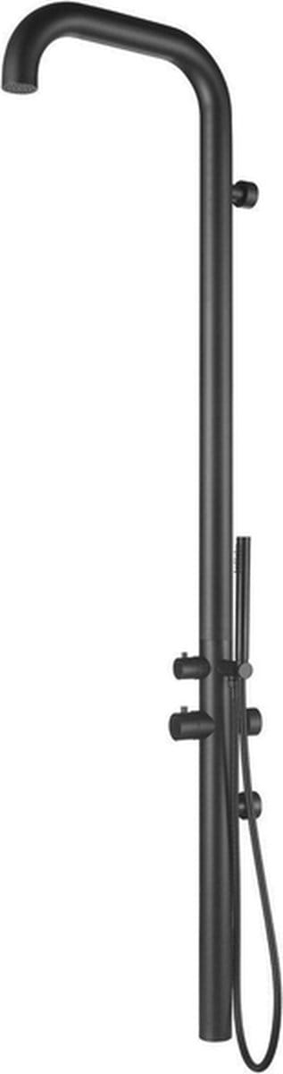 FugaFlow Bacelo buitendouche – Douchepaneel – RVS – Mat zwart