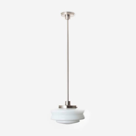 Hanglamp Grote Tol 20's Matnikkel - Art Deco Trade
