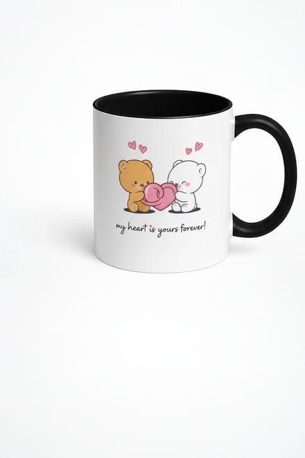 Liefdesmok met Beren en Hart - 'My Heart is Yours Forever' Romantisch Cadeau
