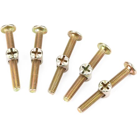 10 STUKS M6 Koolstofstaal 50mm Meubelbouten Met 6mm Cilindermoeren Connector Bevestigingsmiddel