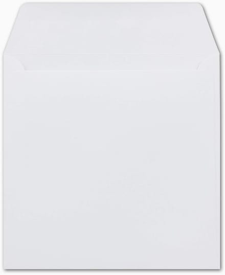 Vierkante Enveloppen Wit 15,5 x 15,5 cm - Zwaar Papier (120 g/m²) met Natte Sluiting