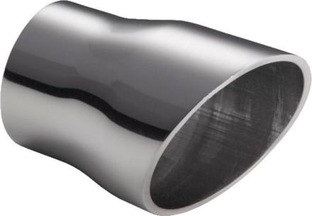 Ulter Sport Uitlaatsierstuk - Rond Ø60mm Schuin - Lengte 110mm - Montage ->50mm - RVS