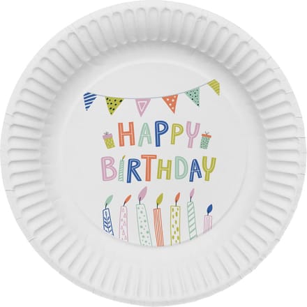 Folat - Borden (papier) - Eco Party 23 cm - (8 stuks)