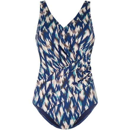 Ten Cate badpak soft cup v-neck ikat blue voor Dames | Maat 44