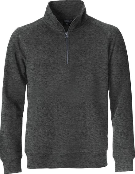 Clique Classic Half Zip 021043 - Antraciet Melange - 5XL