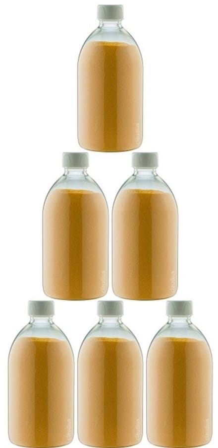 Scrubzout Appel-kaneel - 650 gram - Fles met witte dop - set van 6 stuks - Hydraterende Lichaamsscrub
