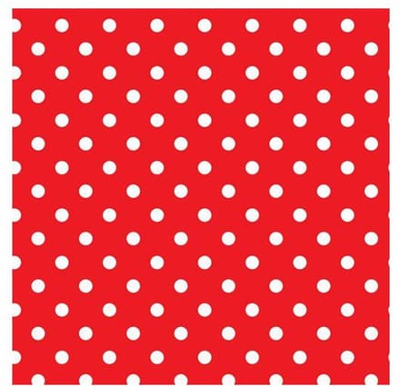Lunch servetten 20 stuks 33x33cm rood met stippen