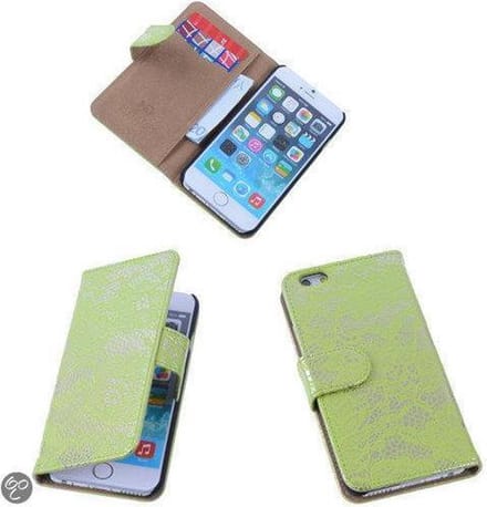 Lace Groen iPhone 6 Book/Wallet Case/Cover Hoesje