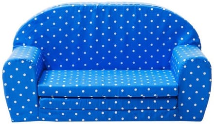 Uitklapbare Mini sofa (blauw met witte stippen) - Gepetto (05.07.04.02)