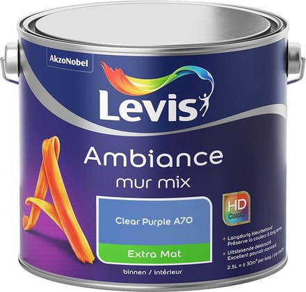 Levis - Ambiance Mur Extra Mat Mix - Clear Purple A70 - Mengverf - 2,5 L
