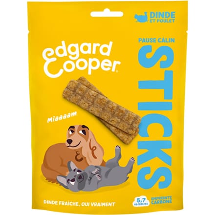 75g Edgard & Cooper Dog Strips Kalkoen en Kip hondensnacks