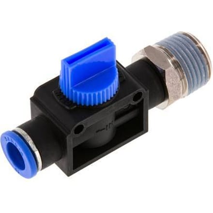 10 mm - R1/2'' Kunststof/Messing 3/2-Weg Handafsluiter Ontluchting aan Buiszijde