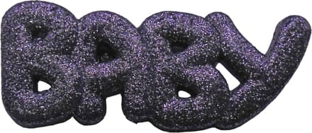Broche kinderen paars glitter - baby