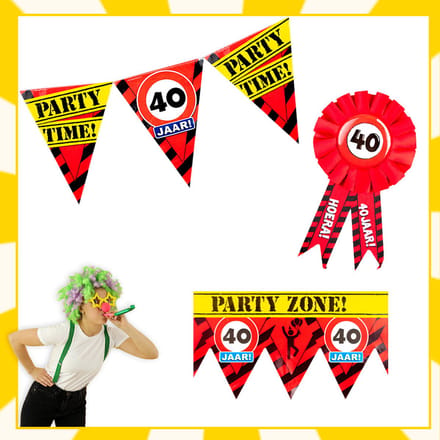 Feestpakket | Verjaardag | 40 jaar | Verkeersbord