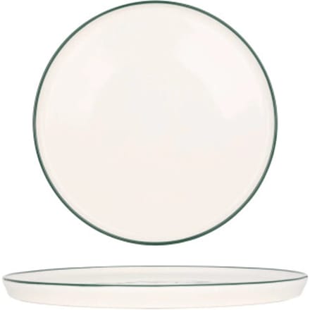 Rinart Dessertbord - Green Edge - Porselein - 24 cm - set van 6