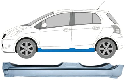 Volledige dorpel voor Toyota Yaris 2006-2011 / Links