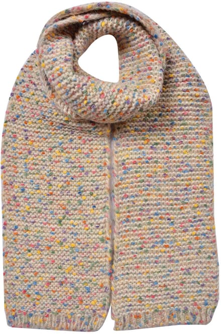 Clayre & Eef Wintersjaal Dames 14x146 cm Beige Synthetisch