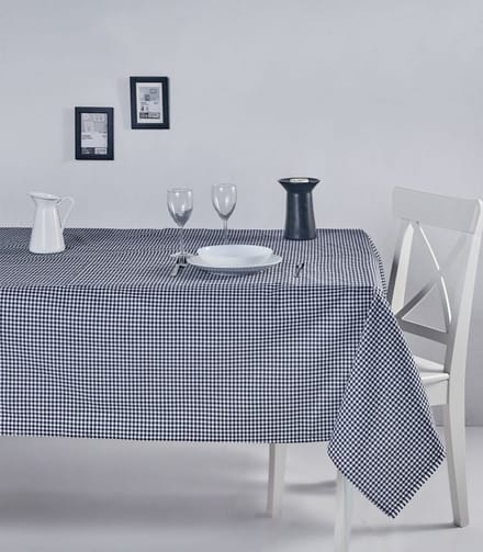Asir - Tafelkleed - 170 x 170 cm - Zwart en Wit