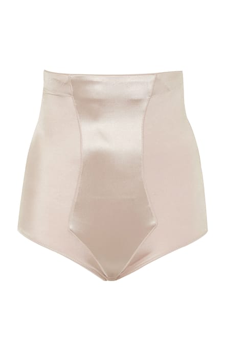 Yours Corrigerende Slip Van Satijn Met Hoge Taille In Nudesize 40-42