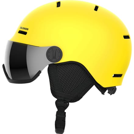 Salomon Orka Visor, ski helm met vizier, junior, geel