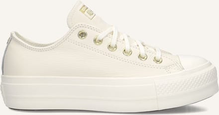 Converse Chuck Taylor All Star Lift Ox Sneakers Dames - Leren Sneaker - Wit