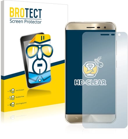 BROTECT - Screenprotector voor ASUS ZenFone 3 ZE552KL - Folie Beschermfolie transparant 2 Stuks
