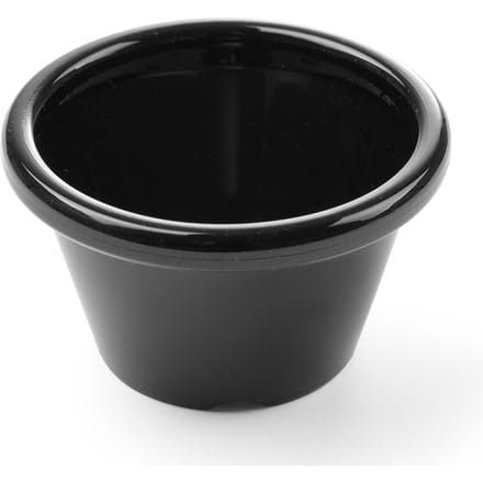 HENDI Set van 12 zwarte ramekins – 0,045L – vaatwasmachinebestendig – ⌀60x(H)35mm