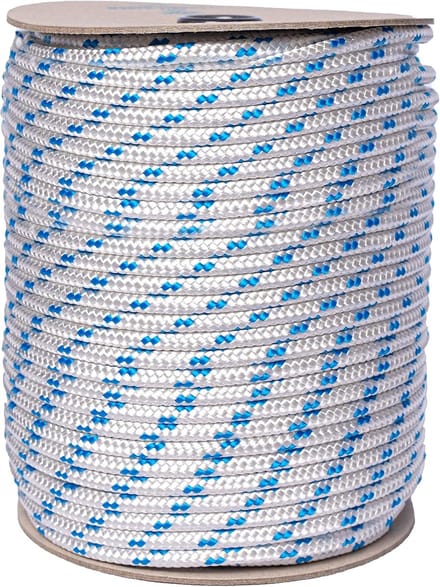 Nautisch Touw - Scheepstouw Bevestiging - Diverse Klussen - Slijtvast Polyester - 14mm Diameter 10m - Wit Blauw