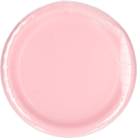 Feest bordjes - set 40x stuks - roze - dia 23 cm - Wegwerpborden - karton - Feestartikelen