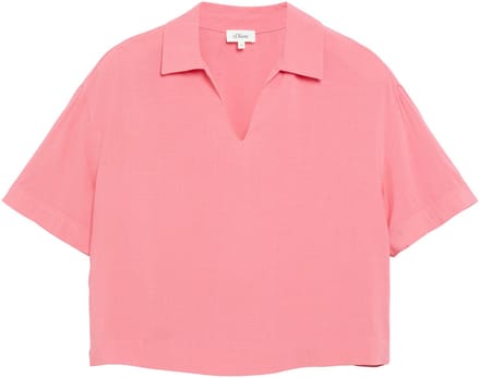 Vrouwelijke V-hals Fluïde Viscose Blouse met Volledige Print s.Oliver