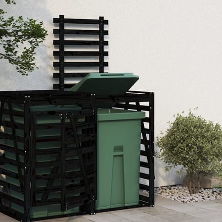 vidaXL - Containerberging - verlengstuk - massief - grenenhout - zwart