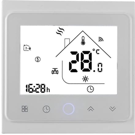 Slimme Thermostaat - Verwarming Regelaar - Comfort Verhoging - Wekelijks Programmeerbaar - 10 Gram - Wit