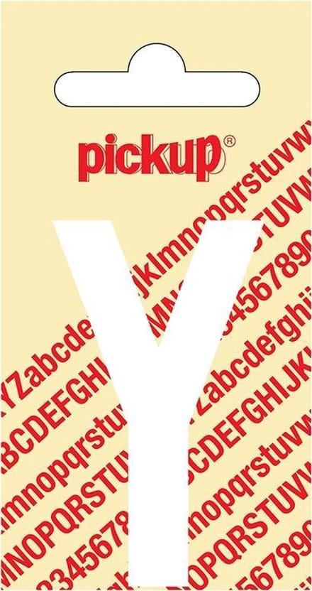 Pickup plakletter Nobel 60 mm wit Y - 31012060Y