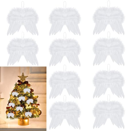 Solidchoice - Set van 10 Witte Engelenvleugels voor Decoratie