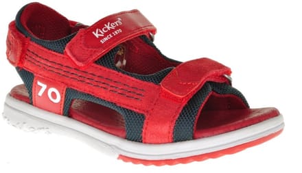 Kickers Rood Blauwe Lederen Jongenssandaal maat 34