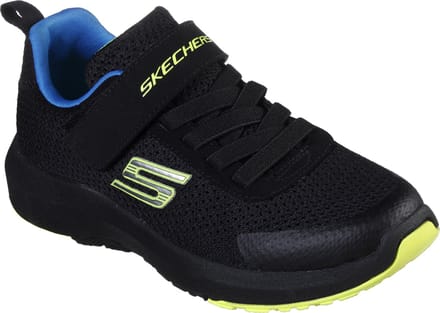 Skechers Dynamic Tread Jongens Sneakers - Black/Blue/Lime