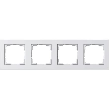 Gira E2 Afdekraam 4-voudig - Zuiver Wit Glanzend (RAL 9010) - Schakelmateriaal - 021429 - E2FT3