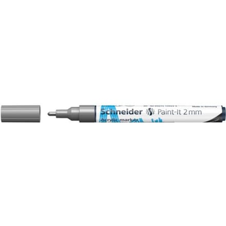 Schneider acrylmarker - Paint-It 310 - lijnbreedte 2mm - zilver - S-120154