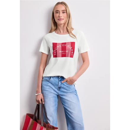 Shirt met ronde hals en print
