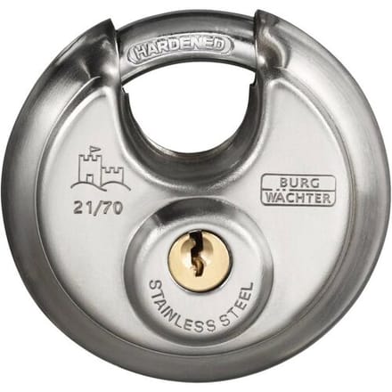 Burg Wächter 37761 Hangslot 70.80 mm Verschillend sluitend RVS Sleutelslot