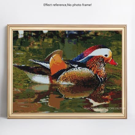 Diamant broderie vente canard mandarin strass 5D bricolage diamant peinture 20X30CM black