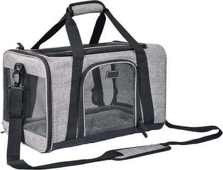 Autobench Voor Hond - Hondenbench - Transportbox - Reisbench - Zwart en Grijs