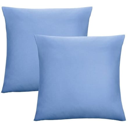 BIBERNA Fijne jersey kussenhoes (Blauw, 40x40)