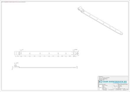 Gebr. Bodegraven GB Duimheng 44715 6mm Verzinktet 800mm Ev