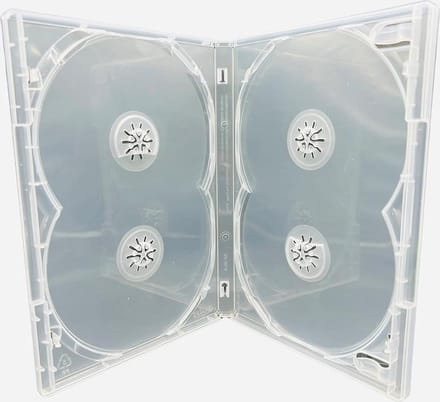 Dragon Trading Amaray Multi 4 DVD Case 4 Way Multibox - Clear - Holds 4 discs