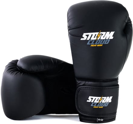 StormCloud Rookie Serie - Bokshandschoenen - Zwart/Wit - 16oz - Synthetisch Leer