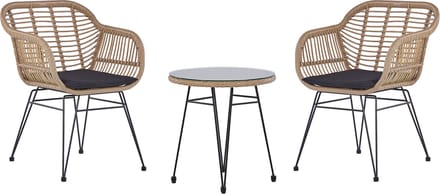 TROPEA II - Bistroset voor 2 - Natuurlijk - PE rotan