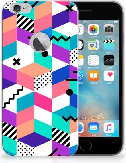 Apple iPhone 6 Plus | 6s Plus TPU Hoesje Blokken Kleurrijk