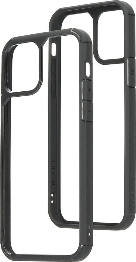 Mobiparts Rugged Clear Case geschikt voor Apple iPhone 12/12 Pro - Zwart Transparant
